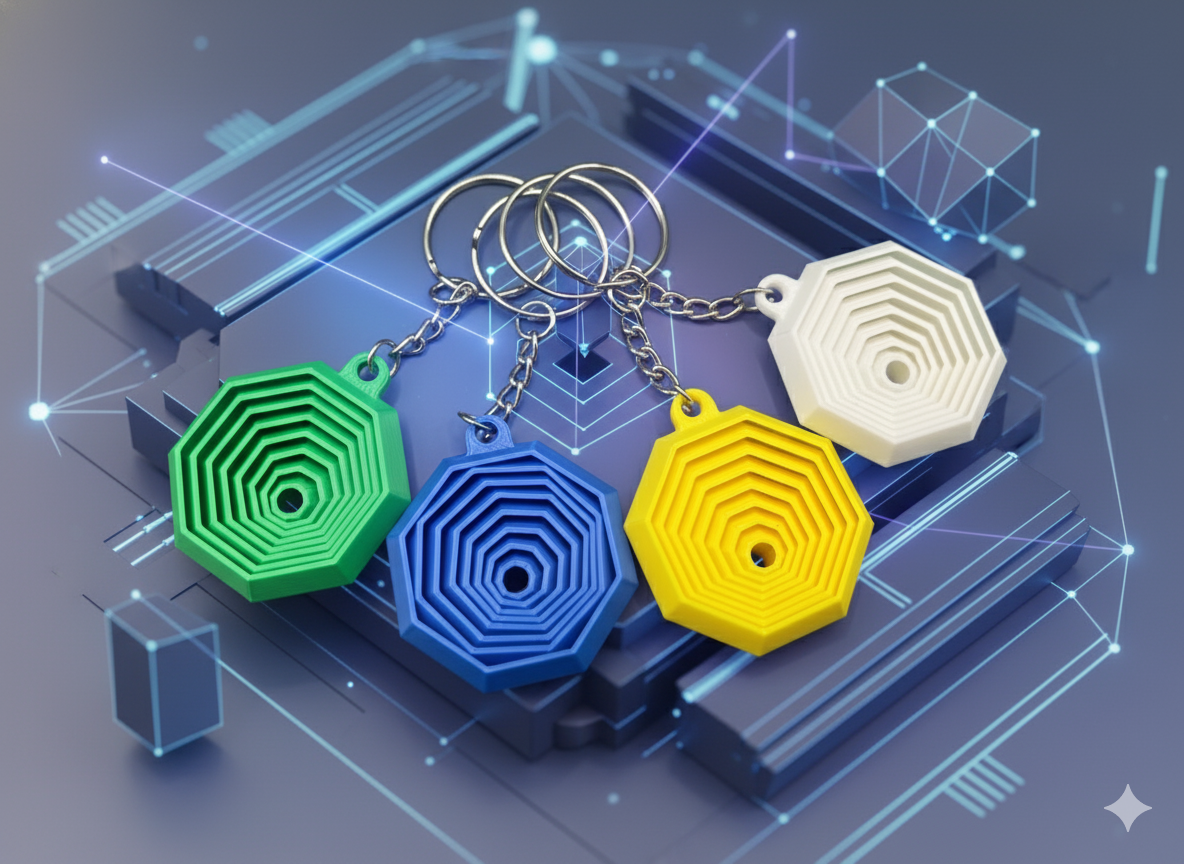 Geometrikus Fidget Kulcstartó
